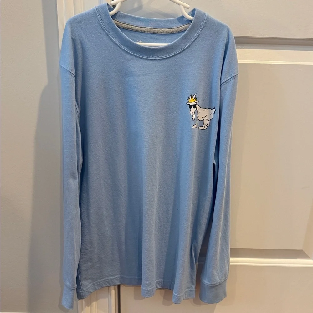 GOAT USA Youth Large Blue Long Sleeve Tee - Picture 2 of 6